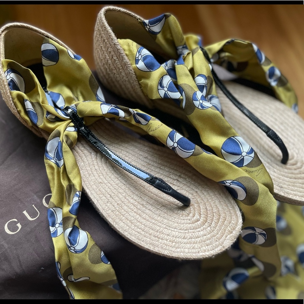 Gucci Shoes | Gucci Women's Carolina Beach Ball Satin Tie